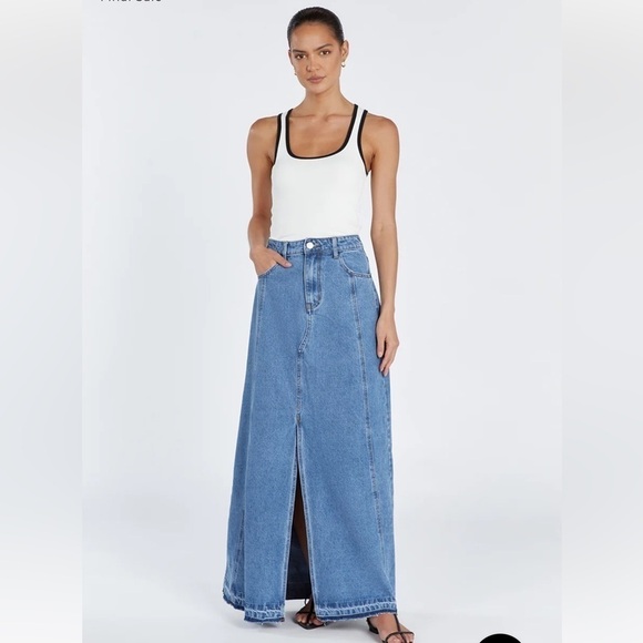 DISSH Dresses & Skirts - DISSH LENNON VINTAGE BLUE DENIM MAXI sz.US-4